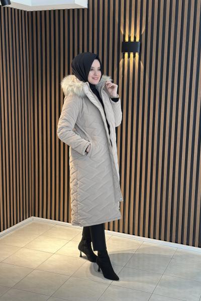 Micca Şişme Mont Sütlü Kahve