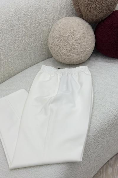 Modiva Kumaş Pantolon Beyaz