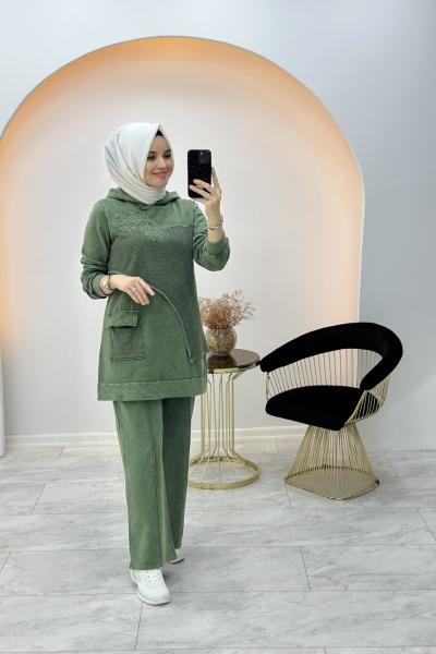 Organik Yaprak Takım Yeşil