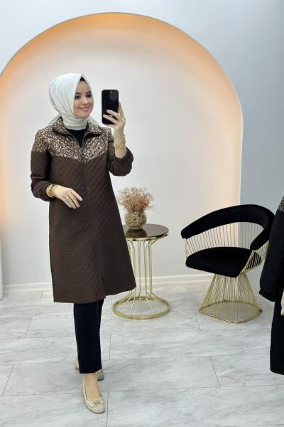 Leopar Kapitone Kap Kahverengi