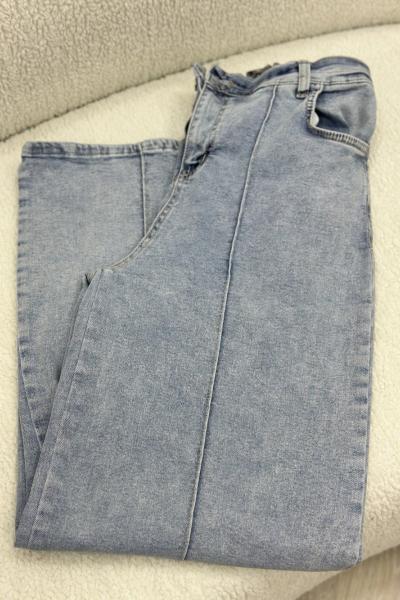 Bol Paça Pantolon Gök Mavi