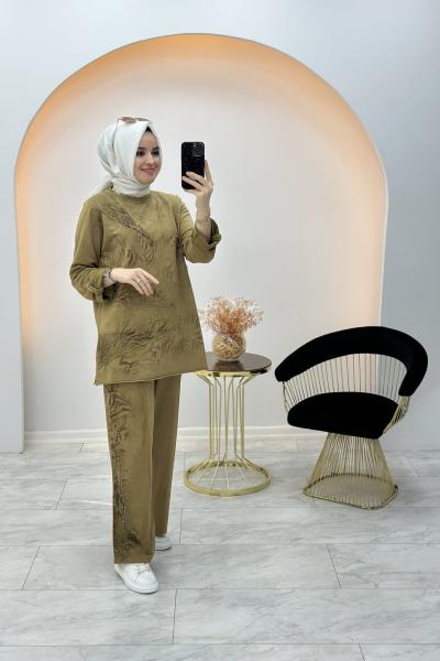 Ayşem Pamuk Takım Yağ Yeşili