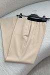 İspanyol Paça Pantolon Krem