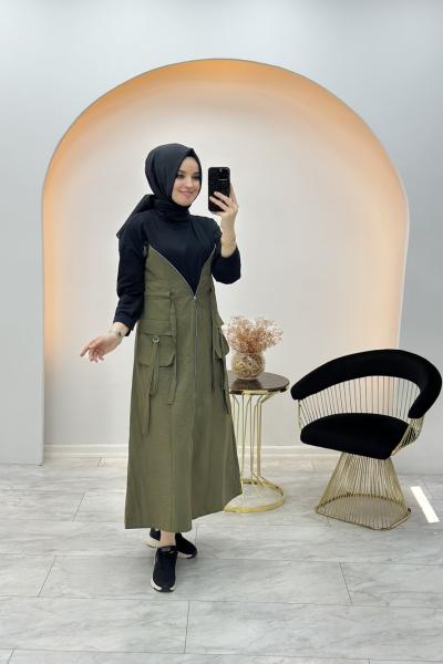 Tasarım Elbise Haki