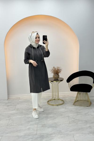 Beli Büzgülü Kap Antrasit