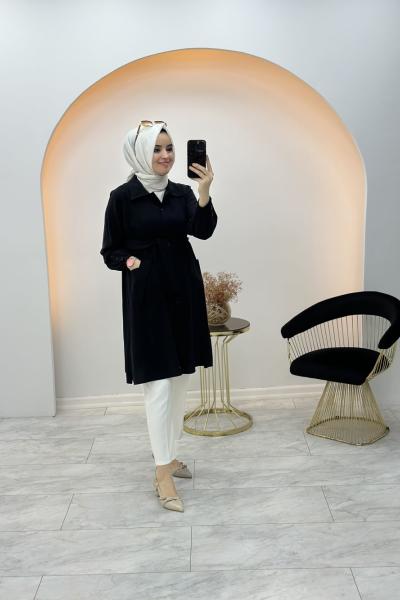 Beli Bağlamalı Kap Siyah