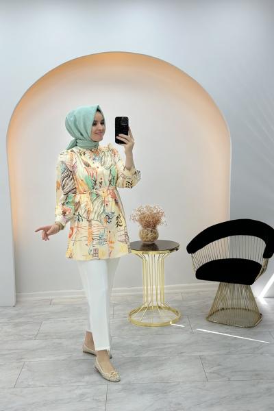 Sena Gömlek Mint Yeşili