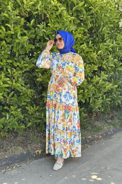 Merwish Yaz Elbise Beyaz