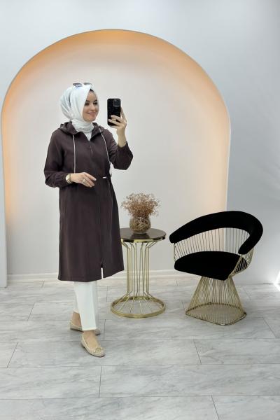 Beli Büzgülü Kap Kahverengi