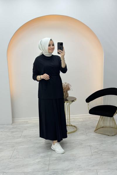 Merwish Bambu Etek Takım Siyah