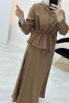 Nazende Etekli Takım Kahverengi