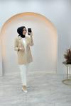 Qupra Blazer Ceket Krem