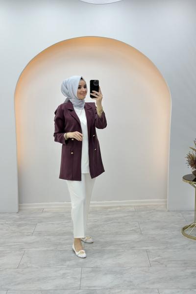 Qupra Blazer Ceket Mürdüm