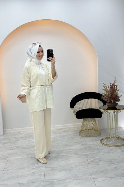 Marcha Kimona Takım Krem