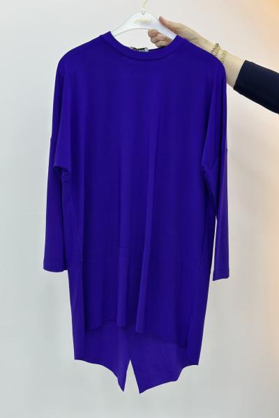 Asimetrik Tunik Mor