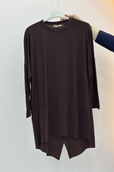 Asimetrik Tunik Kahverengi