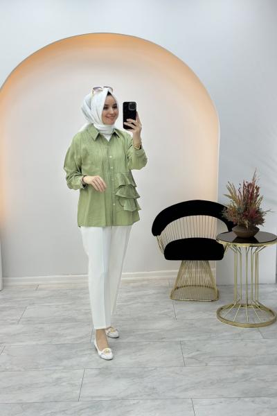 My City Fırfır Gömlek Haki