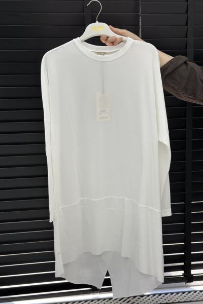 Asimetrik Tunik Beyaz