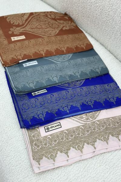 Siyane Etnik Desen Şal Ekose Kahve