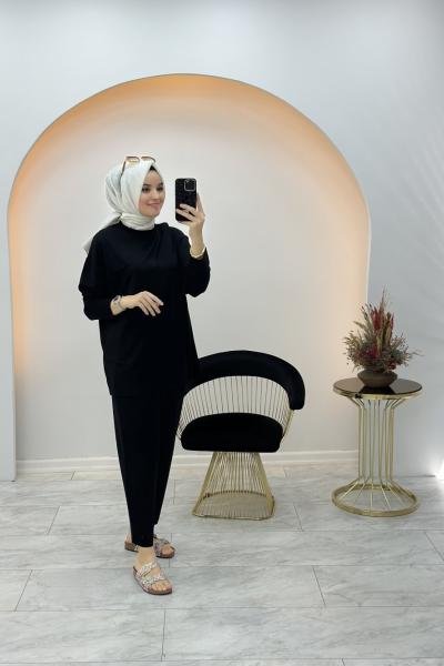 My City Cep Detaylı Takım Siyah