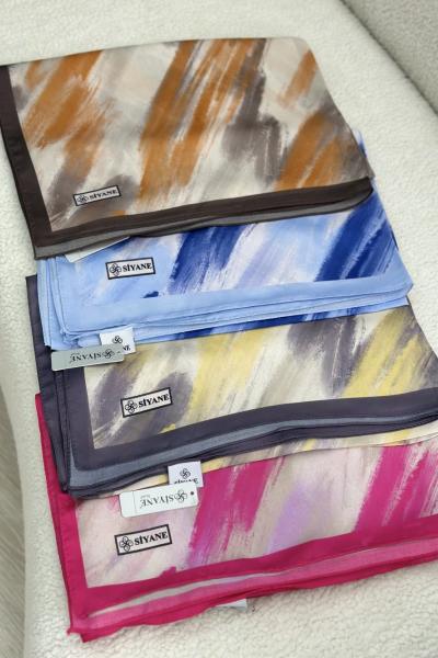 Siyane Ebru Desen Şal Kahverengi