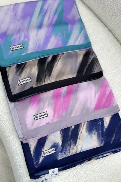 Siyane Ebru Desen Şal Petrol Yeşili