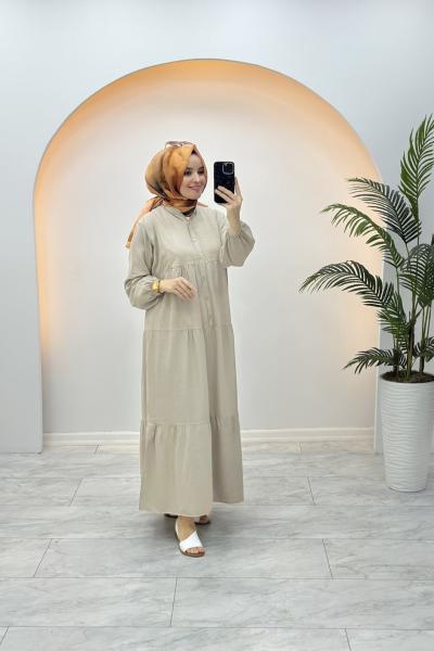 Çiğdem Tensel Elbise Krem