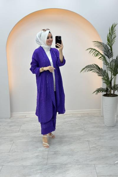 İthal Lazer Kesim Takım Mor