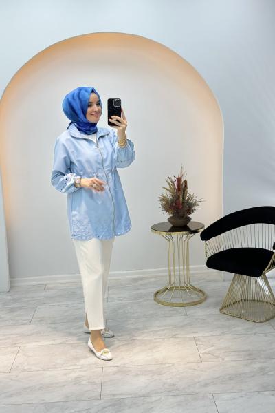 Lazer Kesim Kap Mavi