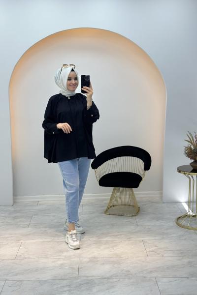 Pelerin Gömlek Siyah