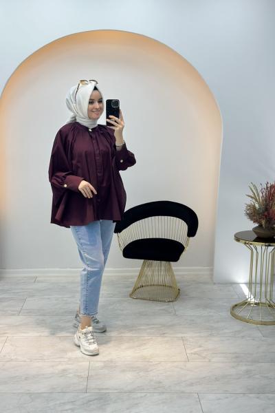 Pelerin Gömlek Bordo