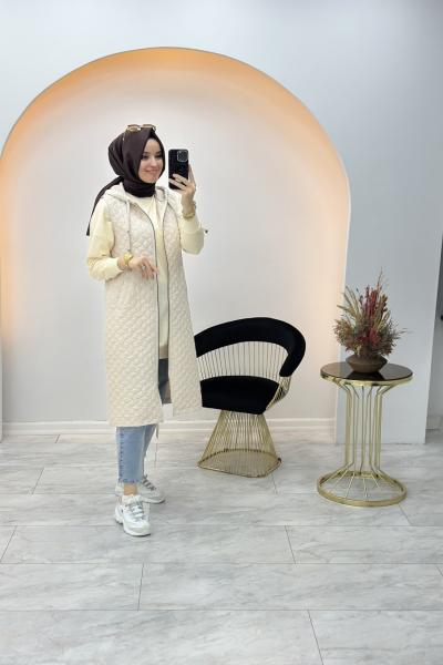 Marcha Kapitone Yelek Taş Rengi