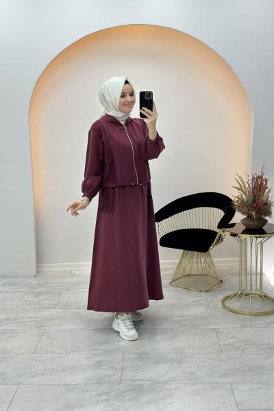 Kumsal Etekli Takım Bordo