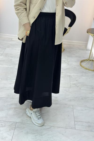 Poplin Basic Etek Siyah