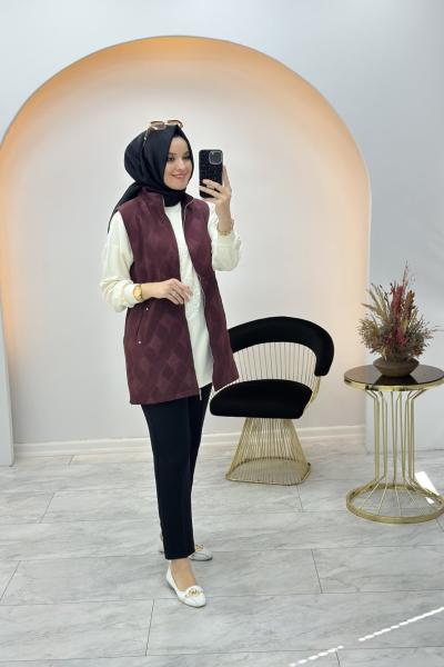 Eslem İthal Yelek Bordo