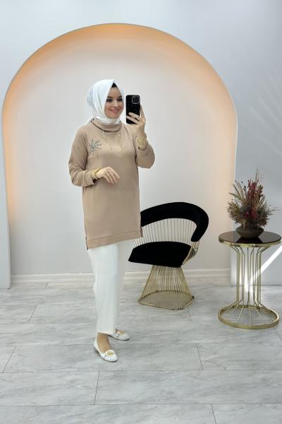 Palmiye Tunik Taş Rengi