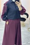 Buğlem Etekli Takım Bordo