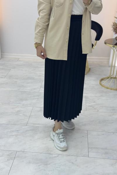 Lamazi Krep Etek Siyah