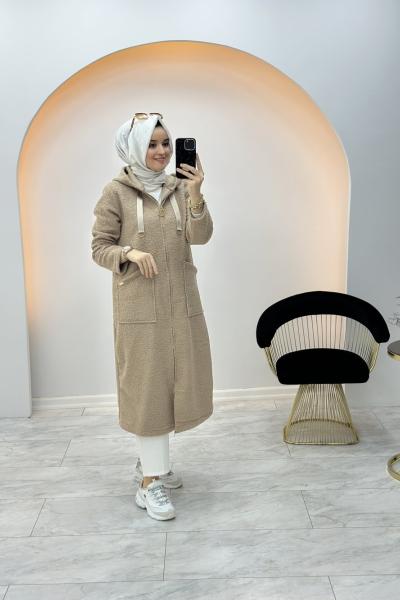 Kıvırcık Kaşe Kap Taş Rengi