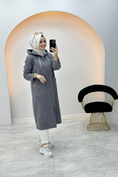 Kıvırcık Kaşe Kap Gri