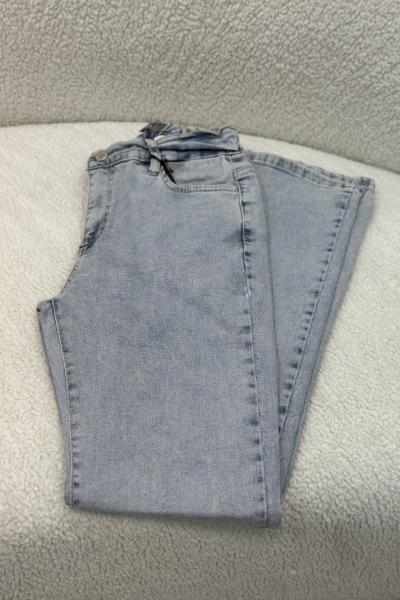 İspanyol Kot Pantolon Mavi