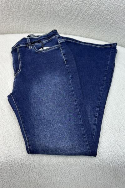 İspanyol Kot Pantolon Lacivert