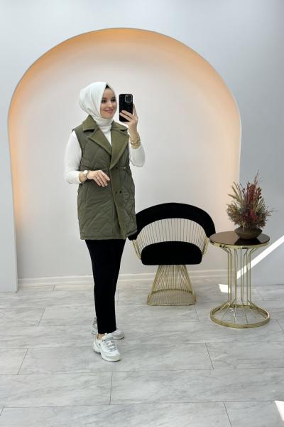 Lisra Kısa Yelek Haki