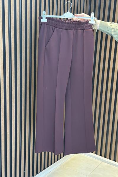 Scuba Pantolon Bordo