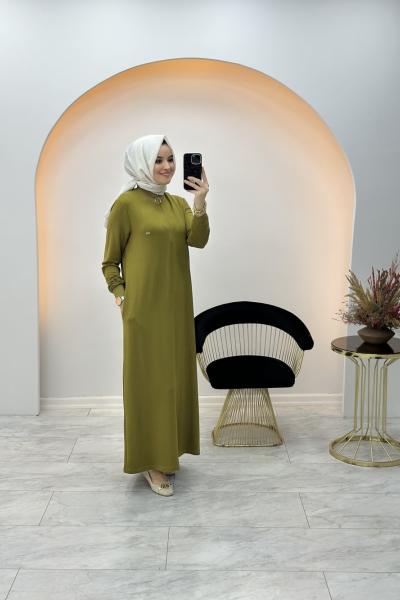 İdil Elbise Yağ Yeşili
