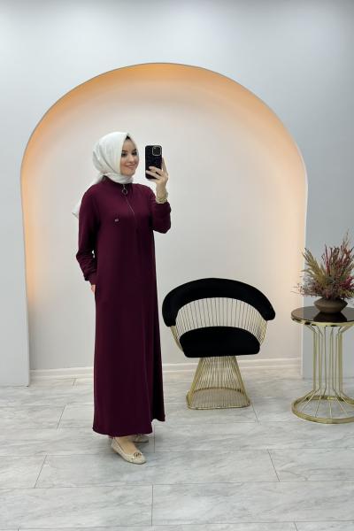 İdil Elbise Bordo