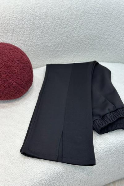 Yırtmaç Modal Pantolon Siyah