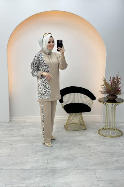Leoparlı Takım Taş Rengi