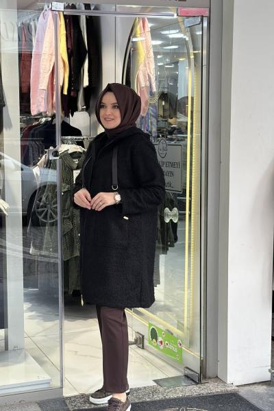 Kıvırcık Kısa Kaşe Siyah