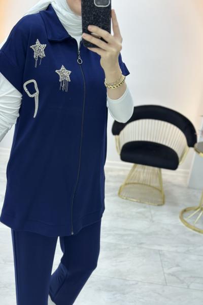 Güner İkili Yelekli Takım Lacivert